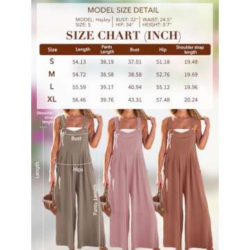 AUTOMET Womens Jumpsuits Overalls Wide Leg Casual Summer Outfits Rompers Jumpers Sleeveless Straps With Pockets 2025 Rust S