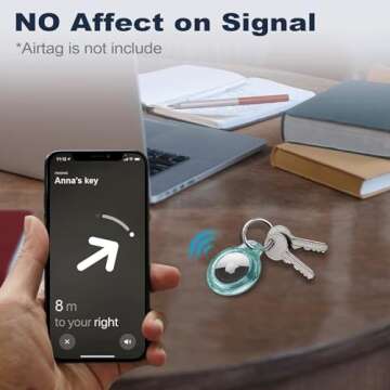 MOLOSLEEVE Airtag Holder Case with Keychain - 4 Pack