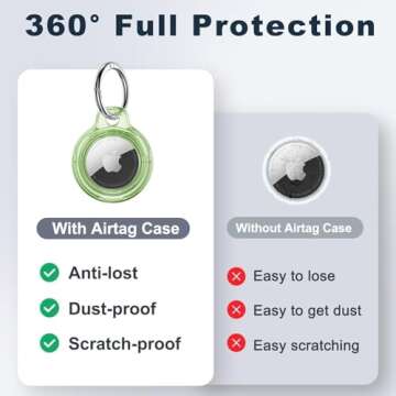 MOLOSLEEVE Airtag Holder Case with Keychain - 4 Pack