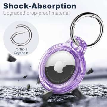 MOLOSLEEVE Airtag Holder Case with Keychain - 4 Pack