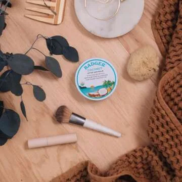 Badger Coconut After Sun Balm with Organic Cocoa Butter & Shea Butter, Rescue Balm, Soothing & Cooling Balm for Tight Dry Skin After Sun Exposure, 2 oz