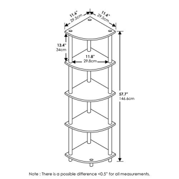 Stylish Furinno Corner Shelf Set of 2 for Practical Spaces