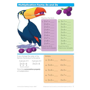 School Zone Multiplication Workbook for Kids