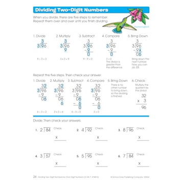 School Zone Multiplication Workbook for Kids