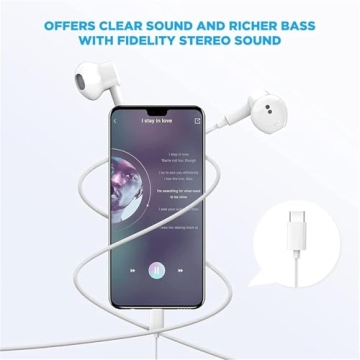 USB C Headphones - Noise Cancelling Earbuds for iPhone