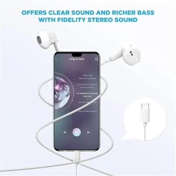 USB C Headphones - Noise Cancelling Earbuds for iPhone