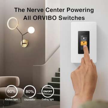 ORVIBO Matter Smart Dimmer Switch, Works with Apple Home, Alexa & Google Home, w/Weather Display, En...