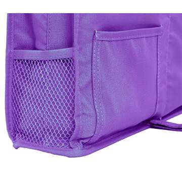 Sugaroom Bedside Storage Caddy, Bunk Bed Organizer Bed Storage Pocket Bedside Organizer Hanging Bed Storage Caddy for College Dorm Room, Hospital Bed Rails, Baby Bed, Camp (Purple)