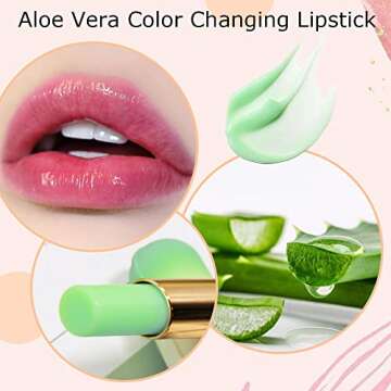 BINGBRUSH Peach Color Changing Lipstick,Moisturizer Long Lasting Lip Care Lip Balm Magic Lip Gloss L...