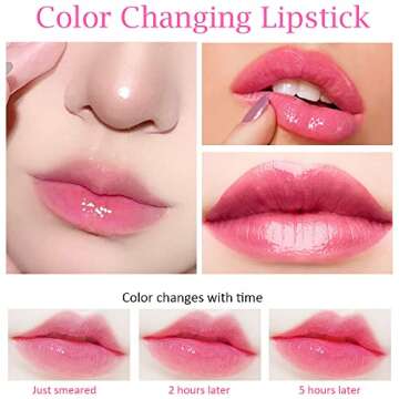 BINGBRUSH Peach Color Changing Lipstick for Women