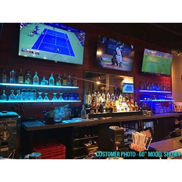 Customized Designs 44" Three Step Lighted Back Bar Shelves with LED Lighting