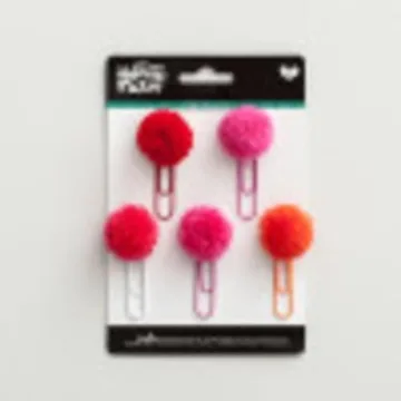 DaySpring Pink Pom Pom Paper Clips - Fun & Functional