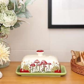 Fungi Fun Mushroom Butter Dish for Stylish Kitchens