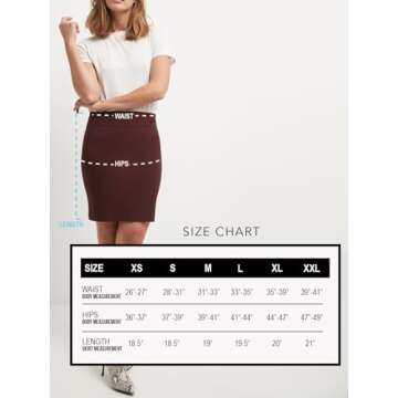 Rekucci Women's Ease Into Comfort Above The Knee Stretch Pencil Skirt (Small, Mauve)