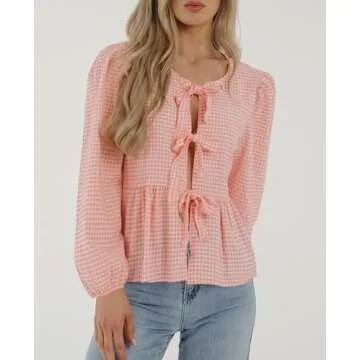 Chic Babydoll Peplum Blouse for Women – Spring & Fall