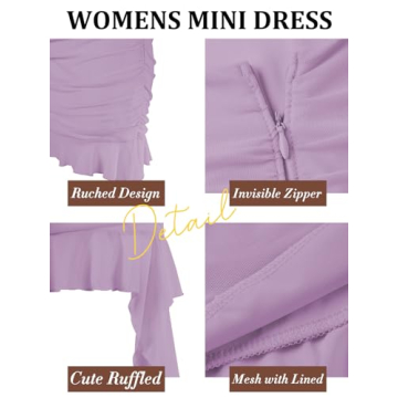 Zwurew Women's Bodycon Mini Dress for Summer Parties