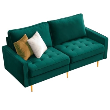 Shop JULYFOX 70" Velvet Sofa Couch for Modern Living