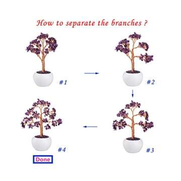 Rose Quartz Crystal Money Tree for Good Luck Gifts