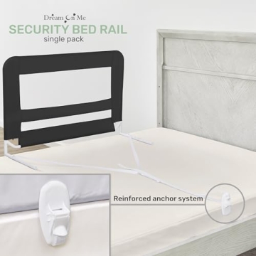 Dream On Me Adjustable Mesh Bed Rail Toddler Safety