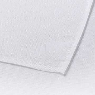 Ascoza 2pack 60x102 Inch White Rectangular Tablecloth 6 Feet Table Cloth in Polyester Fabric for Wedding/Banquet/Restaurant/Parties