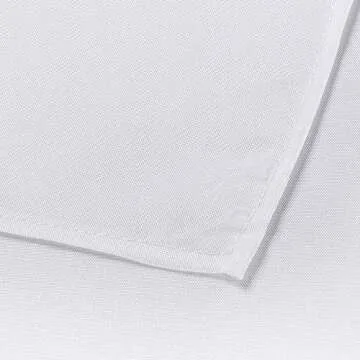 Ascoza 2pack 60x102 Inch White Rectangular Tablecloth 6 Feet Table Cloth in Polyester Fabric for Wedding/Banquet/Restaurant/Parties