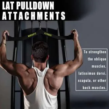 Tricep Press Down Bar Lat pull down Bar Handle Pulley Cable Machine Attachments, Home Gym Fitness Rowing bar Bicep Curl Back Strength Training Wide Grip Lat PullDown Bar Exercises (Length 31")