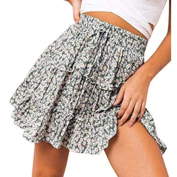 Stylish Floral High Waist Mini Skirt for Women