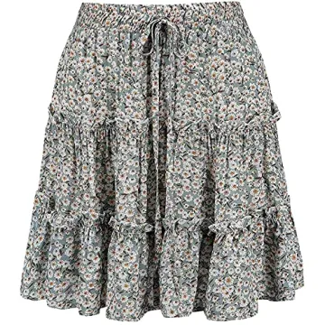 Stylish Floral High Waist Mini Skirt for Women