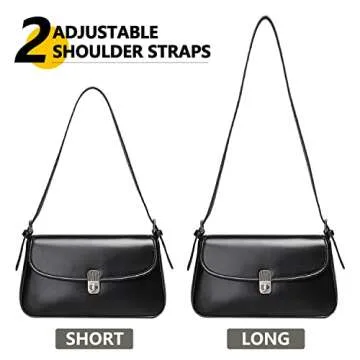 PS PETITE SIMONE White Purses for Women Leather Small Black Shoulder Bag Y2K Mini Purse Brianna Crossbody Handbags