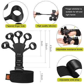 Grip Strength Trainer Kit for Muscle Building and Rehab