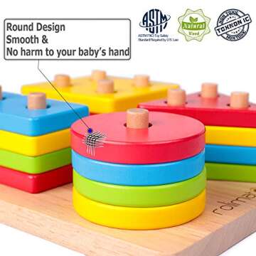 Rolimate Educational Wooden Toy for Kids 2-4 Years