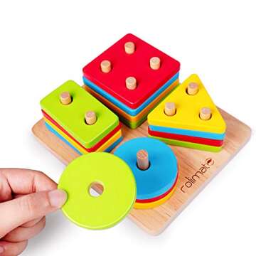 Rolimate Educational Wooden Toy for Kids 2-4 Years