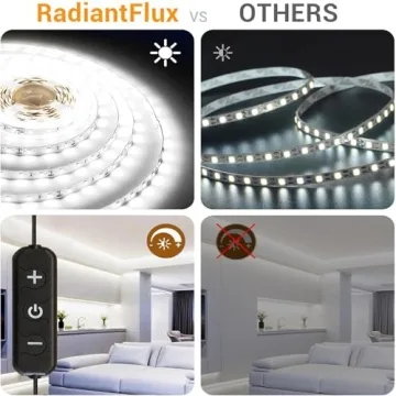 RadiantFlux Dimmable LED Strip Lights - 16.4ft Super Bright