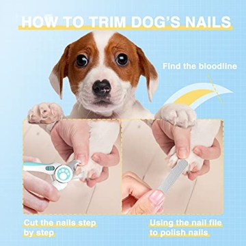 LAIKA Dog Nail Clippers with Safety Lock and Nail File