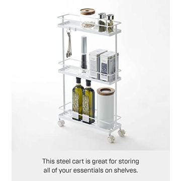 Yamazaki Rolling Kitchen Cart - Compact Storage Solution