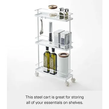 Yamazaki Rolling Kitchen Cart - Compact Storage Solution