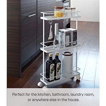 Yamazaki Rolling Kitchen Cart - Compact Storage Solution