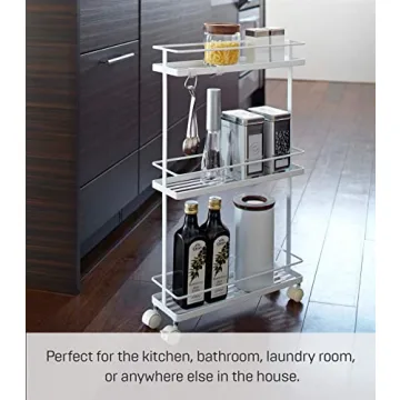 Yamazaki Rolling Kitchen Cart - Compact Storage Solution
