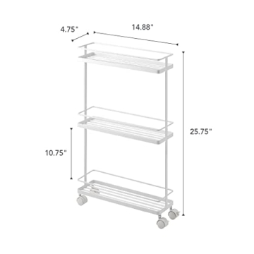 Yamazaki Rolling Kitchen Cart - Compact Storage Solution