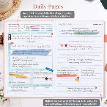 5 MINUTES A DAY Mental Health Journal, Anxiety & Guided Journal for Women, 91 Days Self-Care Journal to Practice Positive Thinking, ADHD Planner with Mood Tracker (A5 Size)-Pink