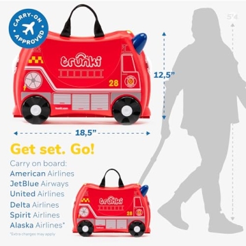 Trunki Ride-On Kids Suitcase for Fun Travel Adventures