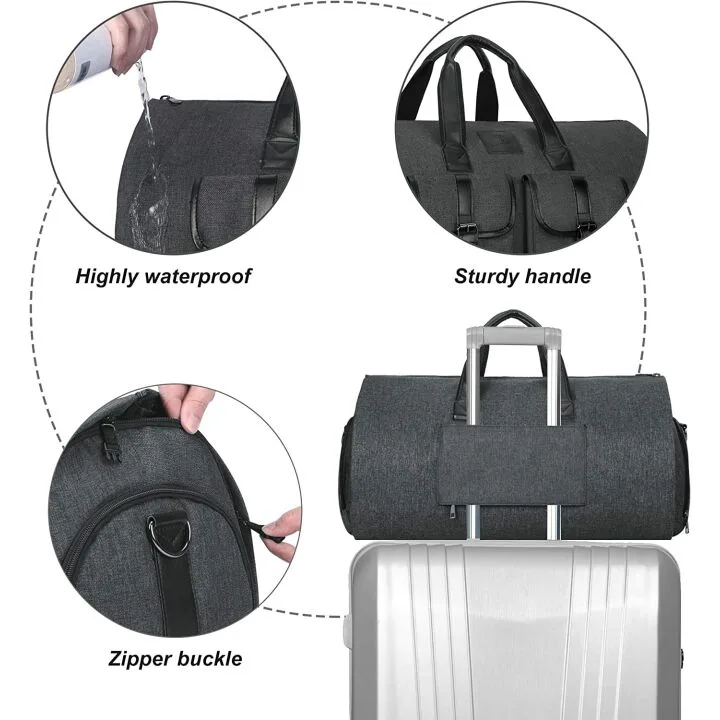 Travel Garment Bag & Duffel with Shoe Pouch