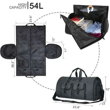 Travel Garment Bag & Duffel with Shoe Pouch