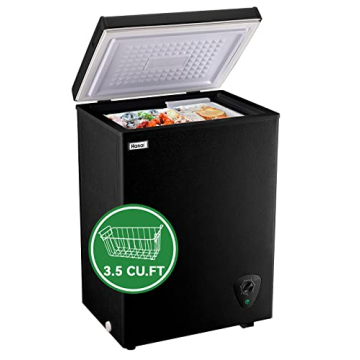 Compact Black Chest Freezer for Sale 3.5 Cu.Ft