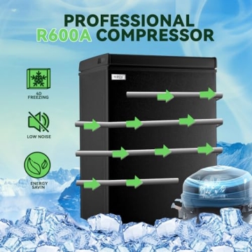 Compact Black Chest Freezer for Sale 3.5 Cu.Ft