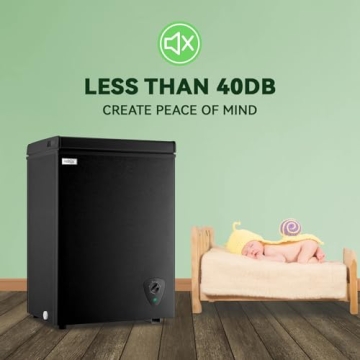 Compact Black Chest Freezer for Sale 3.5 Cu.Ft