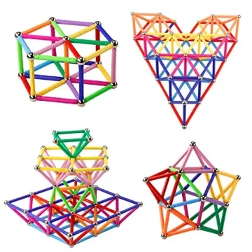 ELONGDI Magnetic Building Blocks Set 132 Pieces Fun STEM Toy