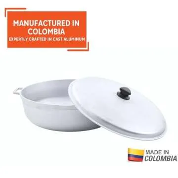 IMUSA GAU-80508 Jumbo Traditional Natural Caldero for Cooking and Serving, 18 Quart, Silver