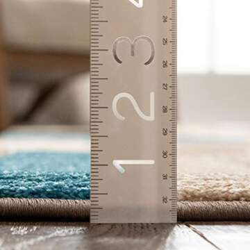 Well Woven Ruby Geometric 5x7 Area Rug Blue & Grey Vibrant Modern Contemporary Hand Carved Sunburst ...