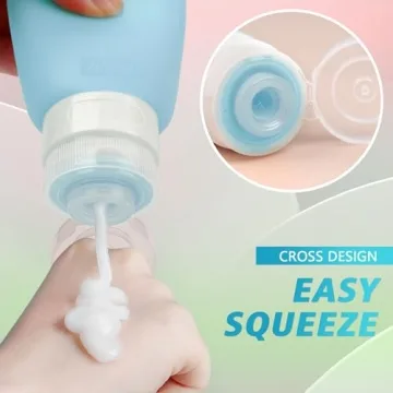 AMMAX Travel Bottles Leak Proof Essential Toiletry Set